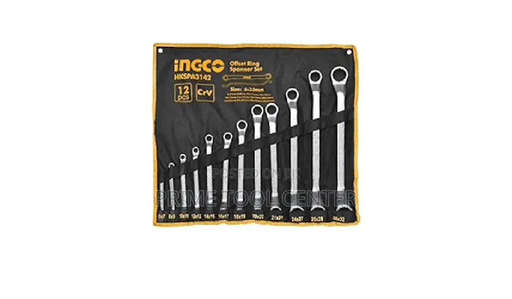 INGCO 12pcs offset ring spanner set Size:6-32mm