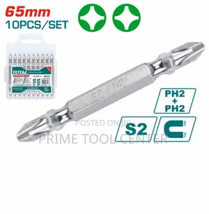 TOTAL Screwdriver bits PH2, 65mm,10pcs/set