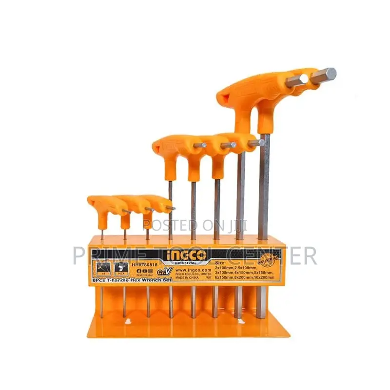 INGCO 8 Pcs T-handle hex wrench set