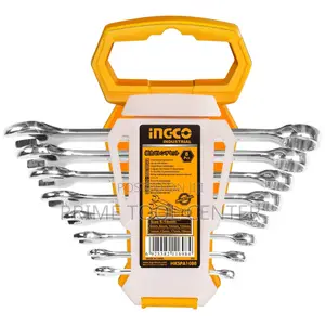 INGCO 8pcs combination spanner set Size:6-19