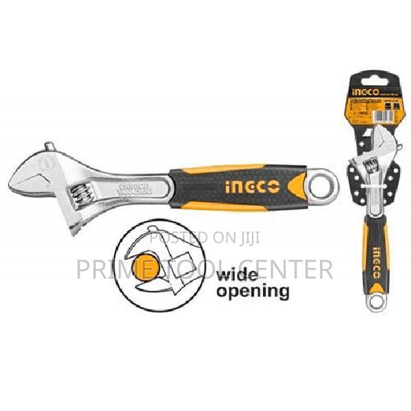 INGCO Adjustable wrench Length:200mm(8″),CrV