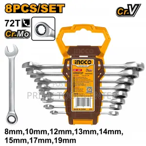 INGCO 8 Pcs ratchet spanner set
