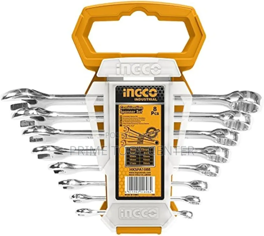 INGCO 8pcs combination spanner set :6-19mm