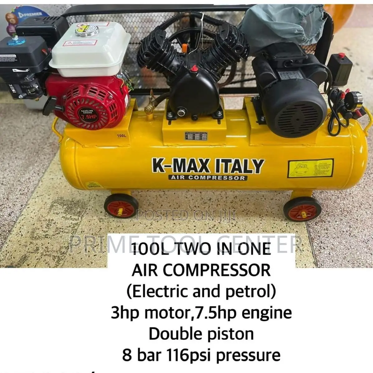 K-MAX ITALY 100L 2IN1 AIR COMPRESSOR