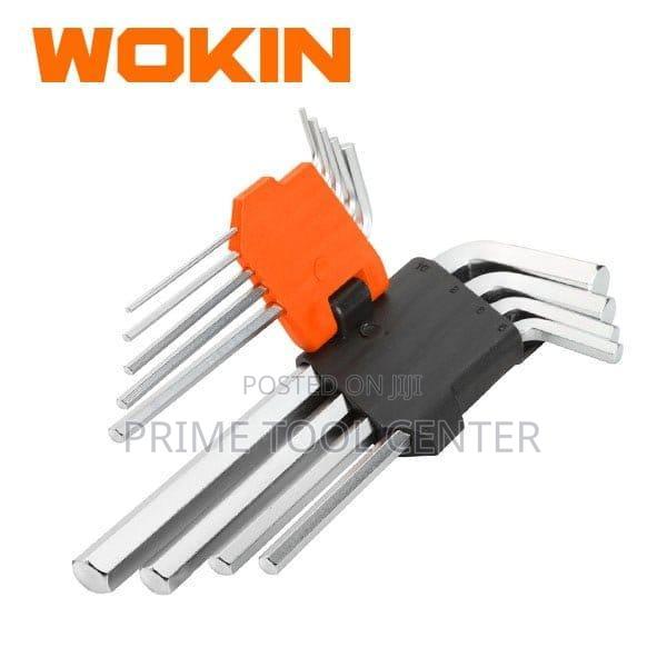 WOKIN 207209 9PCS LONG ARM HEX KEY SET