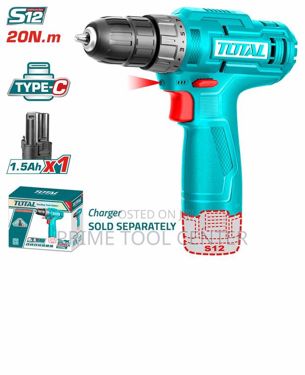 TOTAL Lithium-Ion cordless drill 12V - thumbnail 2