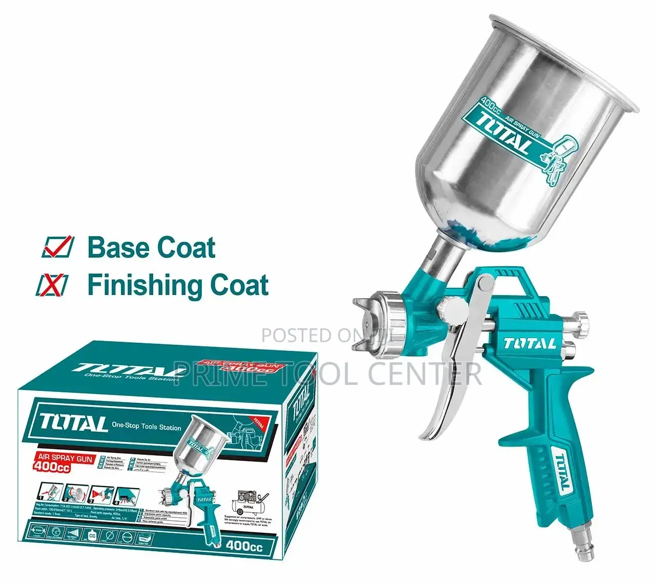 Total HVLP Air spray gun 600cc