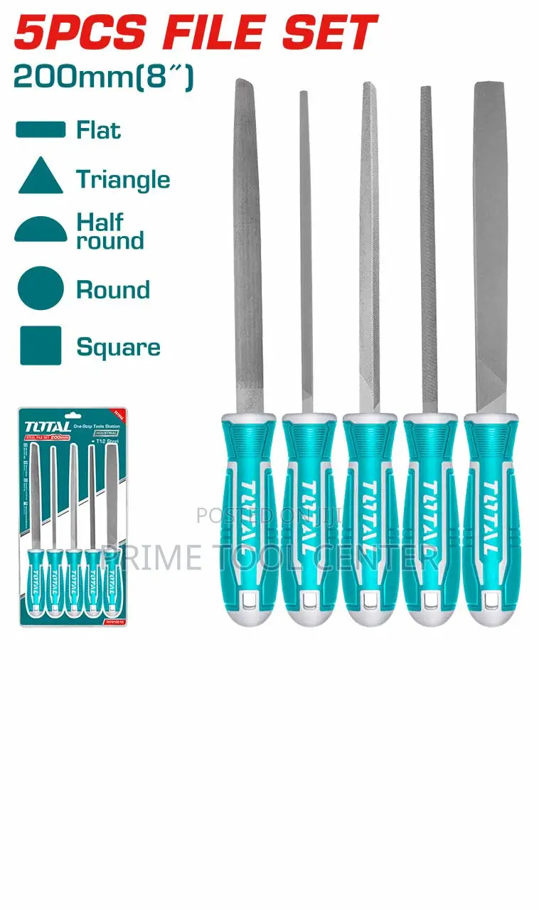 Total 5 Pcs steel file set/8”