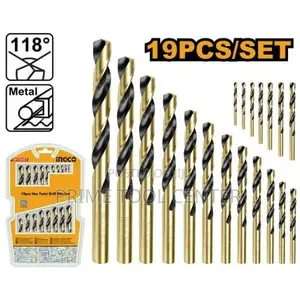 INGCO 19Pcs HSS twist drill bits set