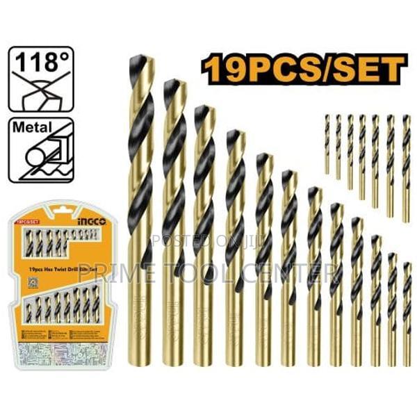 INGCO 19Pcs HSS twist drill bits set