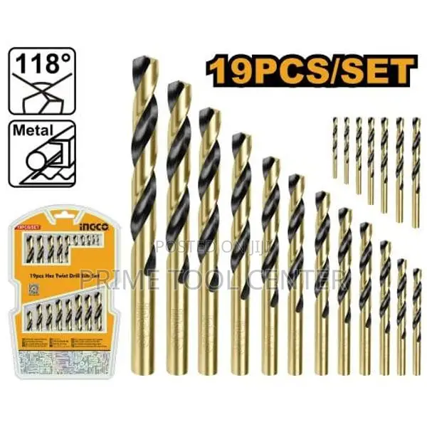 INGCO 19Pcs HSS twist drill bits set