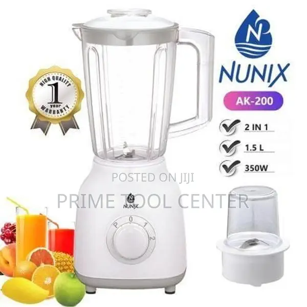 Nunix AK-200 – 2 In 1 Blender With Grinding Machine -1.5L – 350W