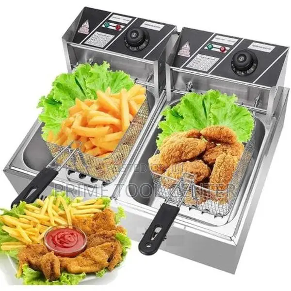 Nunix Pro Double Tank 6L+ 6L Stainless Steel Deep Fryer