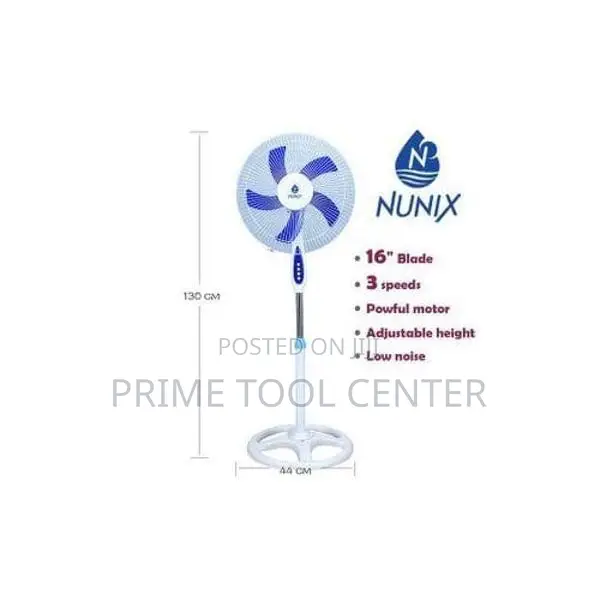 Nunix 16″ Blade 3 speeds free Standing fan