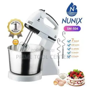 Nunix 7 Speed Hand Mixer With Bowl-2L