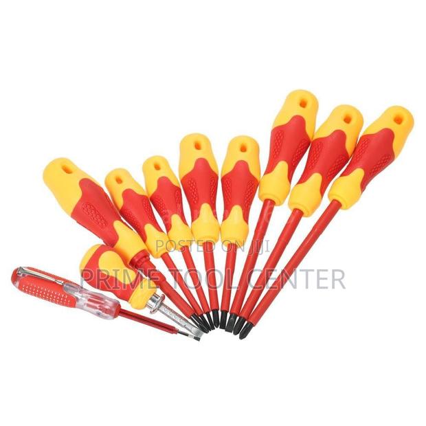 10pcs 1000V Insulated Screwdriver Set with Magnetic Slotted