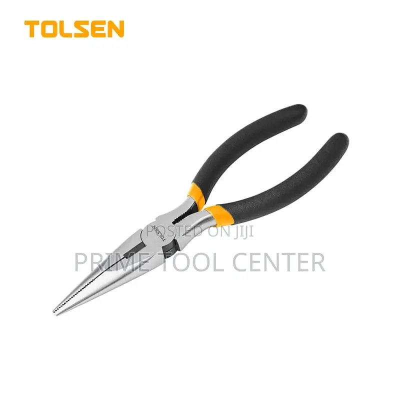 TOLSEN LONG NOSE PLIERS 200MM, 8″
