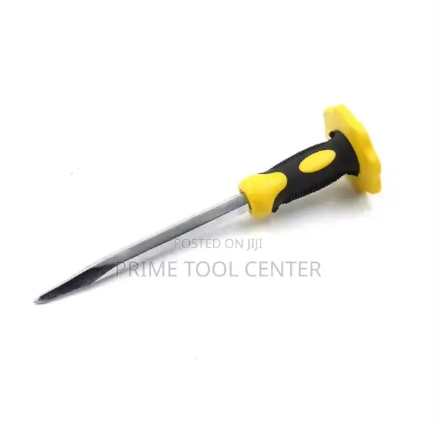 10inch guarded cold stone chisel with Rubber handle