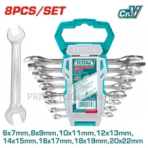 TOTAL 8pcs double open end spanner set