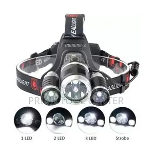 Rechargeable Headlamp With Rear Light 5000 Lumen Waterproof