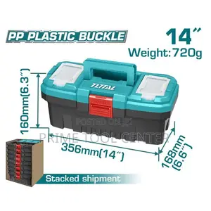 TOTAL 14″ Plastic tool box