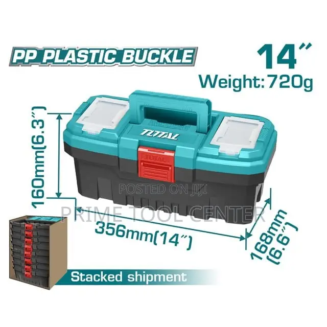 TOTAL 14″ Plastic tool box