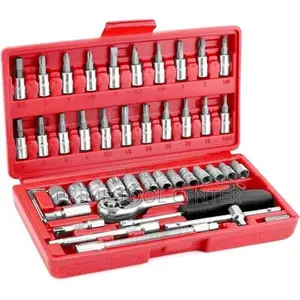 46 Pieces 1/4 inch Socket Ratchet Wrench Set