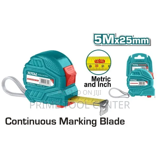 TOTAL Steel measuring tape 5M