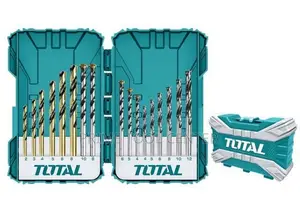 TOTAL 16PCS Metal, Concret and wood drill bits set