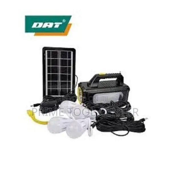 Dat Solar Lighting Kit: FM Radio, 4 Led Bulbs