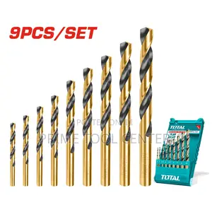 TOTAL 9PCS HSS twist drill bits set
