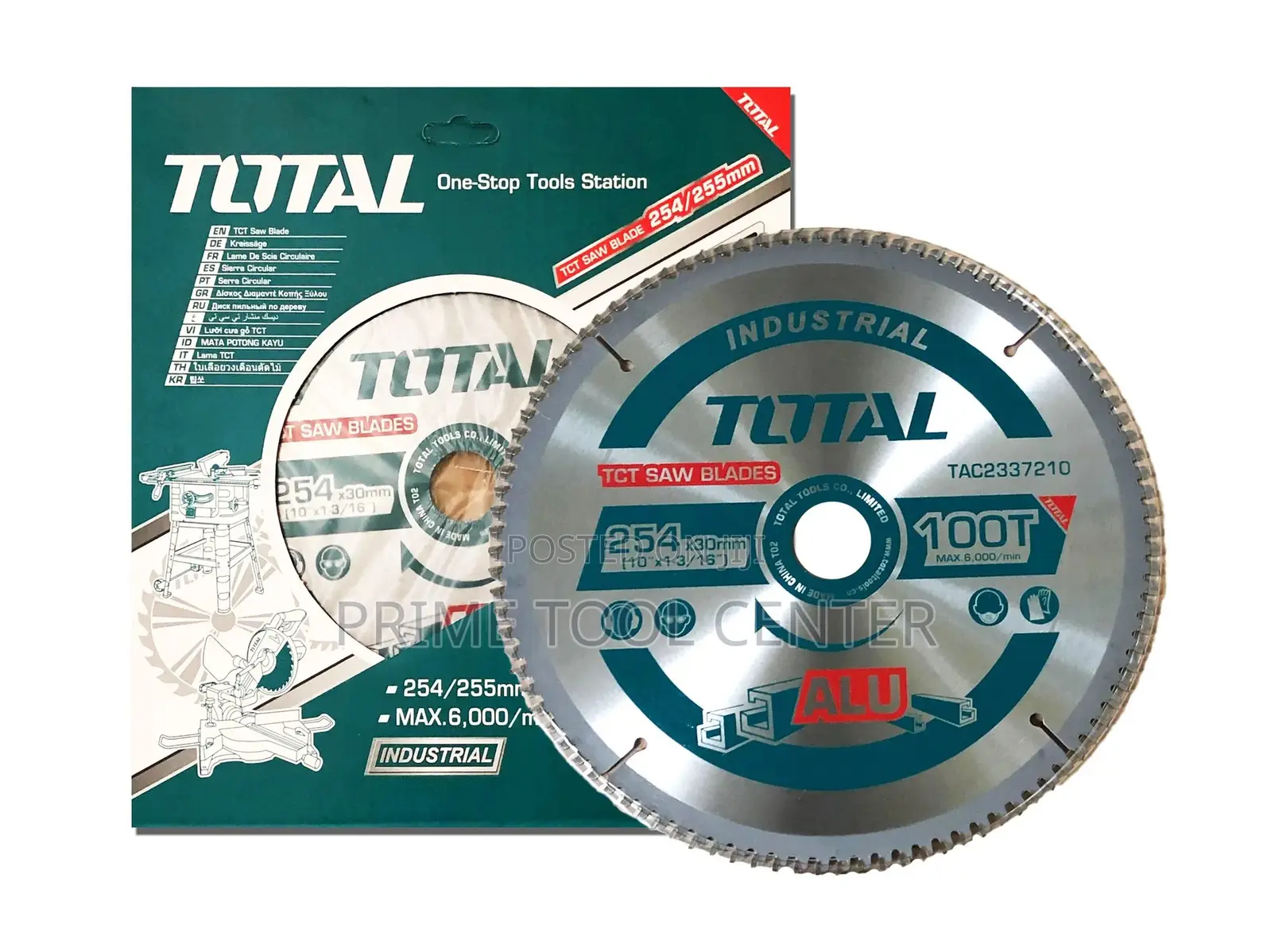 TOTAL TCT saw blade for aluminum 254mm(10″)