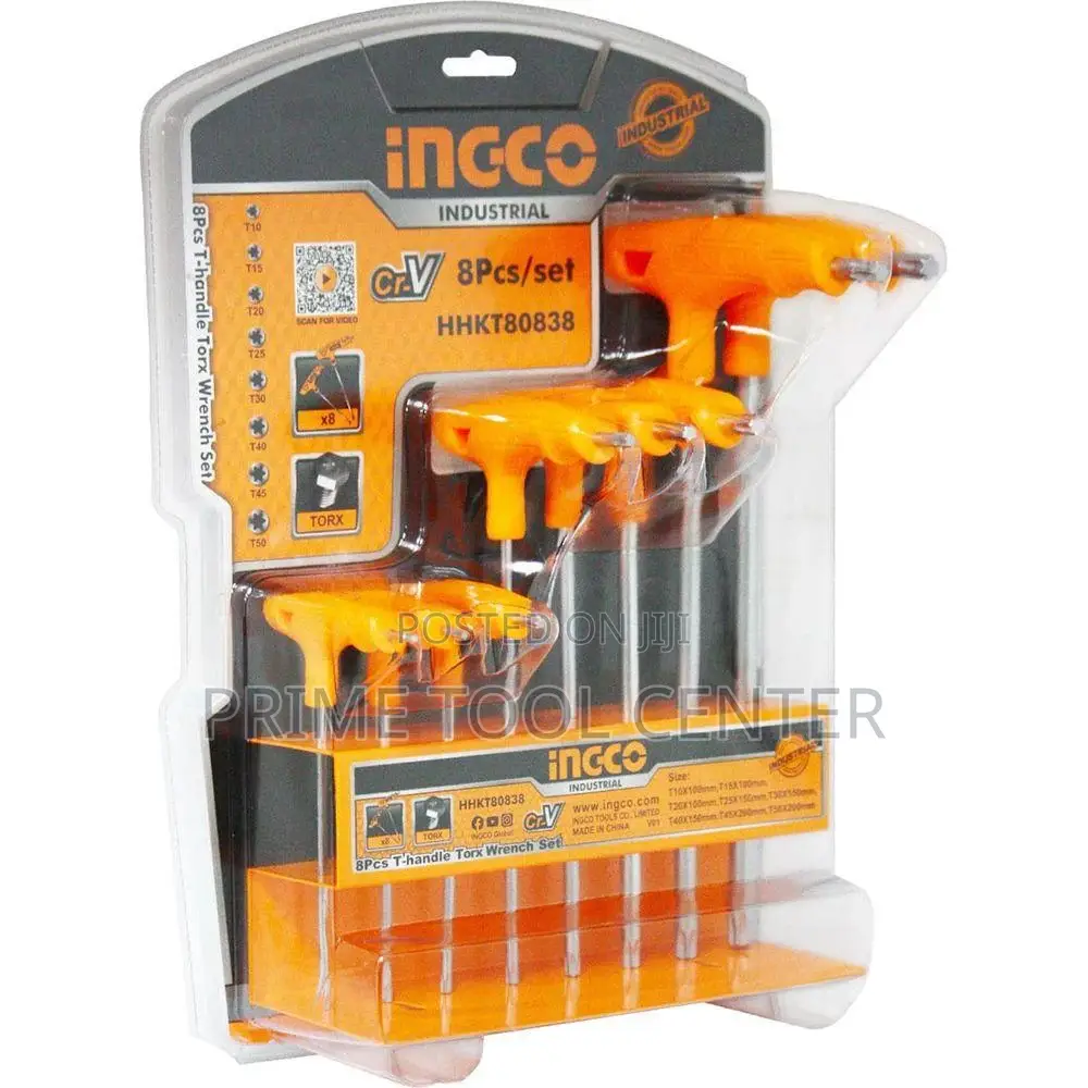 INGCO 8 Pcs T-handle torx wrench set