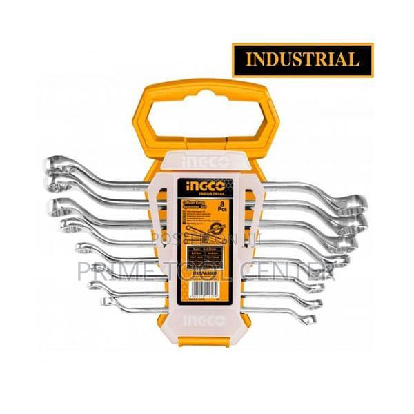 INGCO 8pcs offset ring spanner set Size:6-22mm