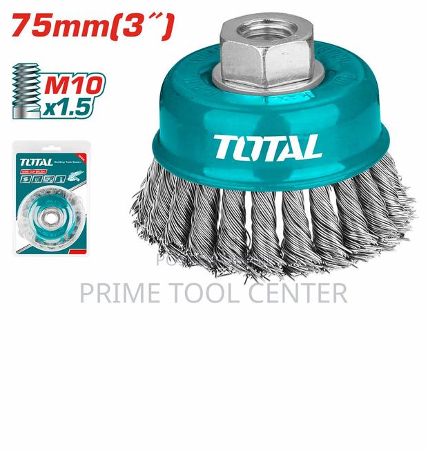 Total Wire cup brush Dia: 75mm, 3″