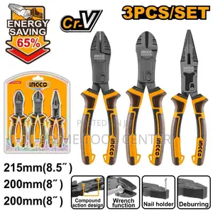 INGCO 3 Pcs compound action pliers set