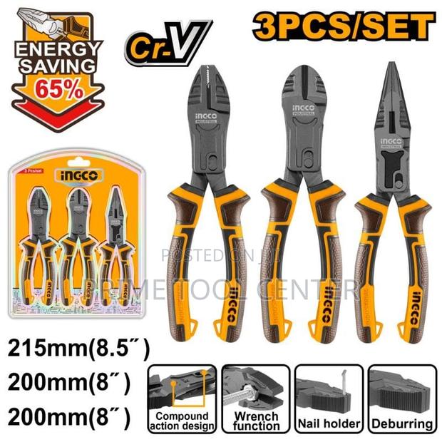 INGCO 3 Pcs compound action pliers set - thumbnail 2