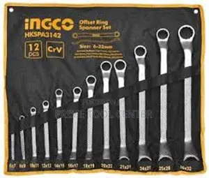 INGCO 12pc offset ring spanner set Size:6-32