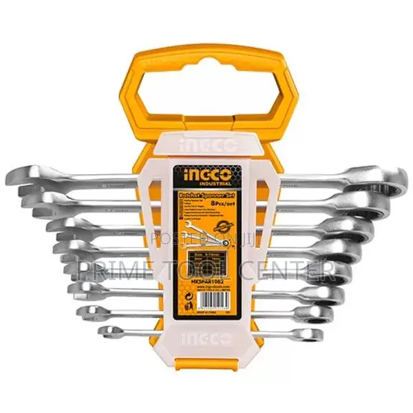 INGCO 8 Pcs ratchet spanner set