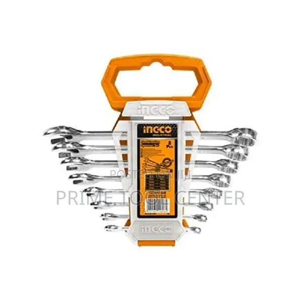 INGCO 8pcs combination spanner set :6-19mm