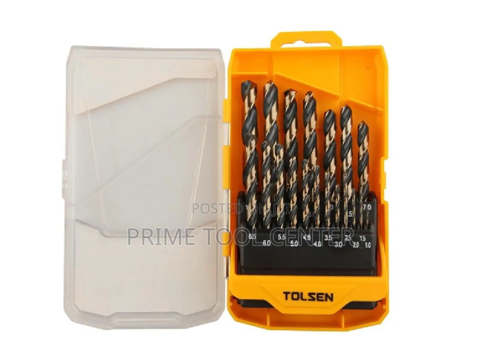 19pcs black & gold hss twist drill bits set