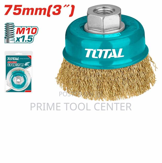 Total Wire cup brush Dia: 75mm, 3″