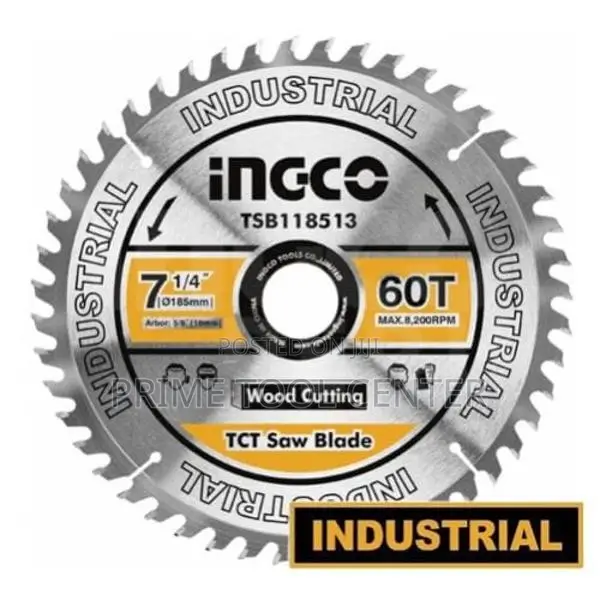 Ingco TCT saw blade 185mm(7-1/4″) 60T