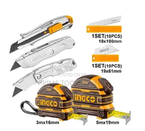 Ingco Measuring tape and utility knife set