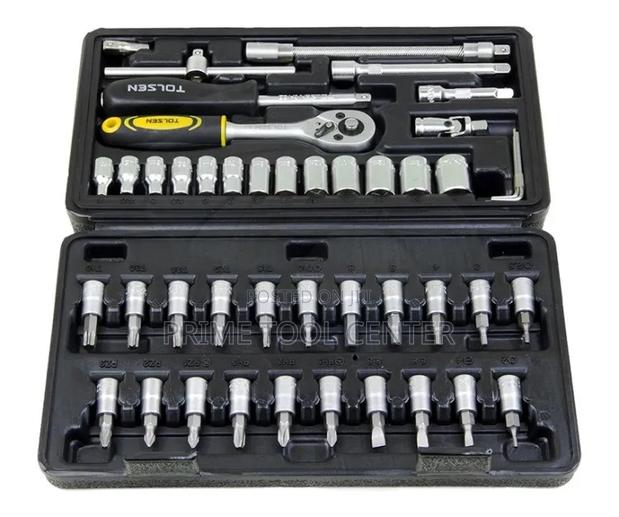TOLSEN INDUSTRIAL 46 PCS 1/4″ SOCKET SET - thumbnail 2
