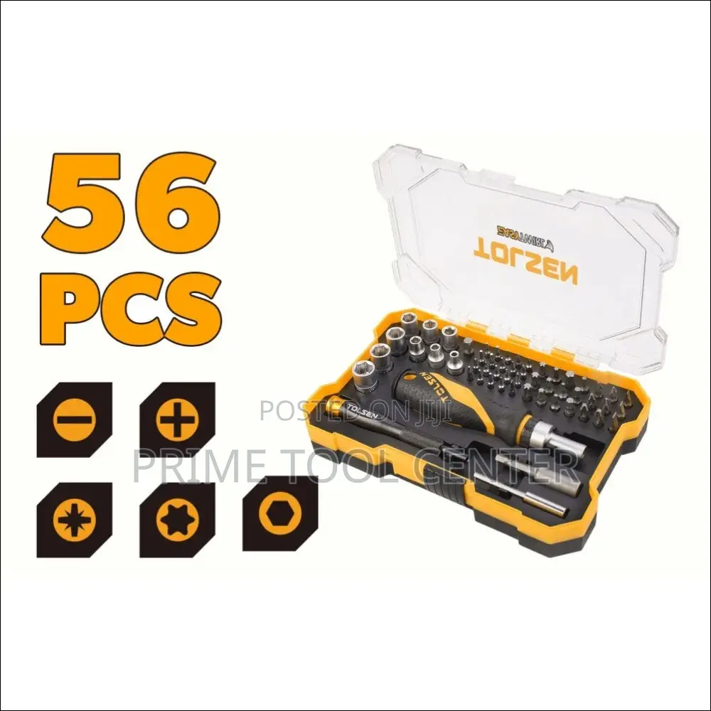 TOLSEN 56PCS BIT & SOCKET SET