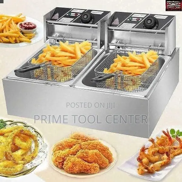 Nunix Pro Double Tank 6L+ 6L Stainless Steel Deep Fryer