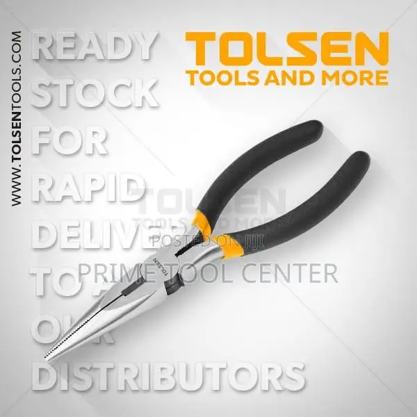 TOLSEN LONG NOSE PLIERS 200MM, 8″