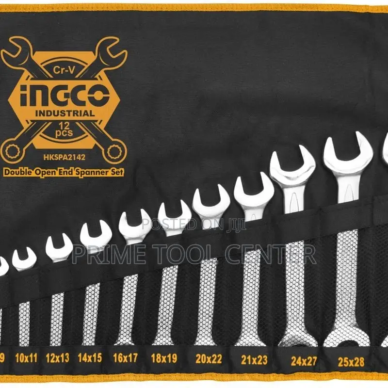 INGCO 12pcs double open end spanner set Size:6-32mm