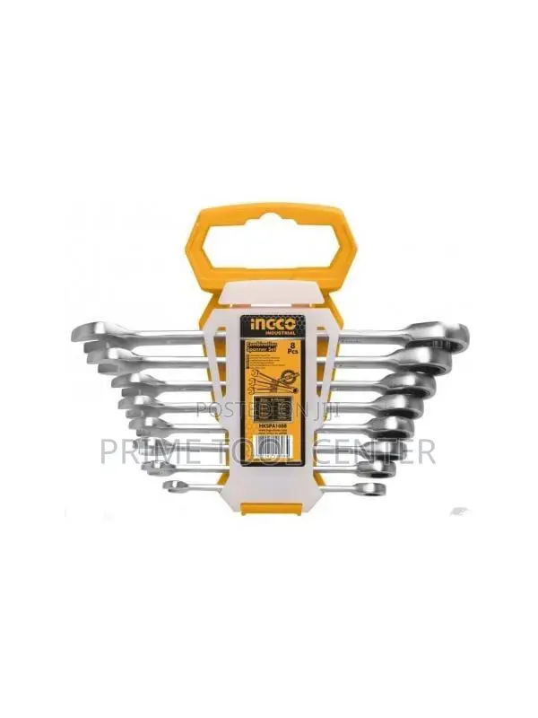 INGCO 8 Pcs ratchet spanner set